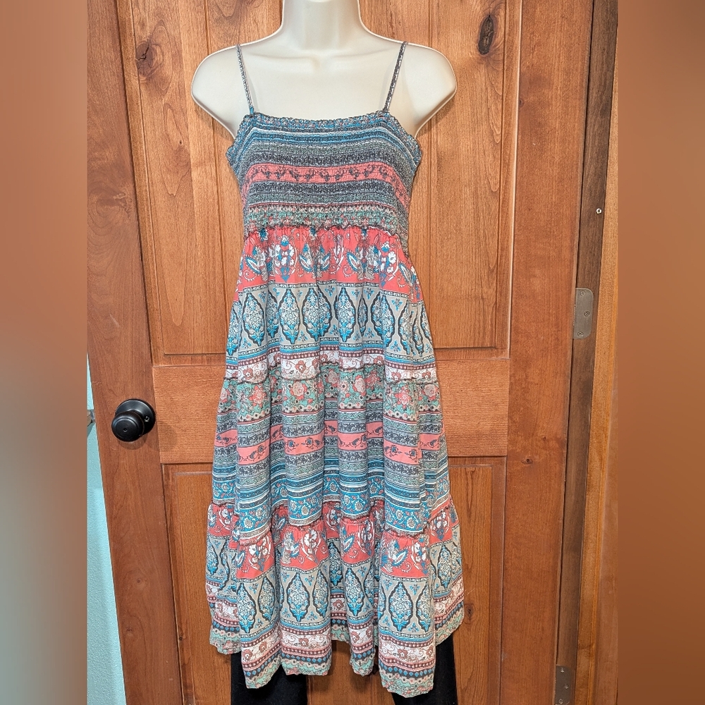 Mudd Blue Pink Boho‎ Style Sundress